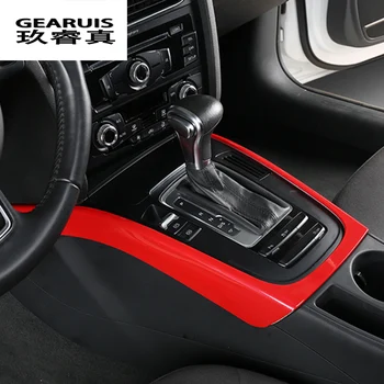 Auto Styling Uhlíkových vlákien Multimediálne Handrest Výstroj panel Pokrýva Nálepky Gears Výbava Pre Audi A4 b8, A5 Interiéru Auto Príslušenstvo