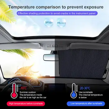 Auto Sun Shield Zdvíhateľnej Auto Slnečná Clona Predné Sklo opaľovací Krém Slnečník Pokrytie Tepelnej Izolácie Závesy pre Auto Dropshipping