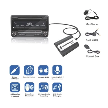 Auto Súpravy Bluetooth MP3 AUX Adaptér Rozhranie Pre Toyota Lexus Scion 2003-2011 Jy18 19 Dropship