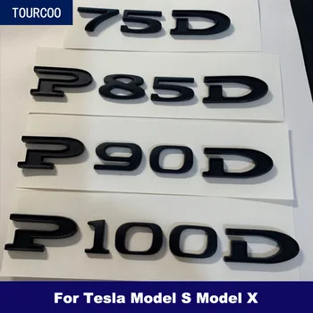Auto Tvarovanie Zadného Kufra Výtlak Znak Nálepka pre Tesla Model S Modelom X Auto Úprava Dekor Príslušenstvo