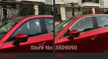 Auto Windows Trim Chrome Lišty Vonkajšie Dekoratívne Obloha Kryt Nasaďte Na Mazda CX-5 CX5 2017 2018 2019 KF Auto príslušenstvo styling