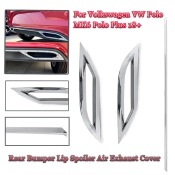 Auto Zadný Nárazník Difúzor Pery Spojler Vzduchu Odvod Výfukových Pásy Kryt Výbava Pre Volkswagen Pre VW Polo MK6 Polo Plus 2018 2019 2020