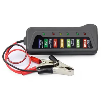 Autobatérie Tester 12V 6 LED Svetlo Auto Digital Alternátor Nabíja Tester pre Auto, Motocykel, Auto diagnostika