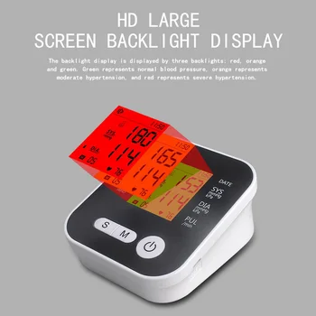 Automatické Digitálne Hornej končatiny Krvný Tlak Monitor LCD Domov Healtcare Srdce Biť Meter Stroj Tonometer s/bez Hlasu Domov