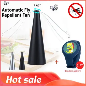 Automatické Fly Trap Odpudzujúce Ventilátor Napájaný z Batérií Multi Funkčné Muchy Chyby Odpudzujúce Zariadenie+1pc Repelent proti komárom Náramok