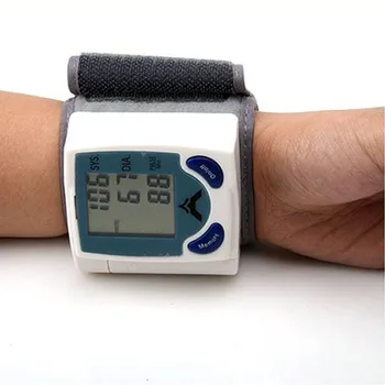 Automatické inteligentné Manžeta Zápästia Sphygmomanometer Blood Presure Meter Monitor stroj Srdcovej frekvencie Pulzu Prenosné Tonometer