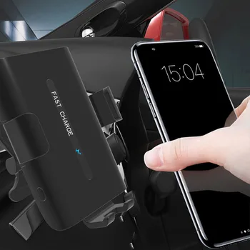 Automatické Upínanie 20W Auto Bezdrôtová Nabíjačka pre iPhone 12 XS 11 SE Pro Samsung Xiao Infračervený Senzor Auto Držiaka Telefónu Nabíjačku