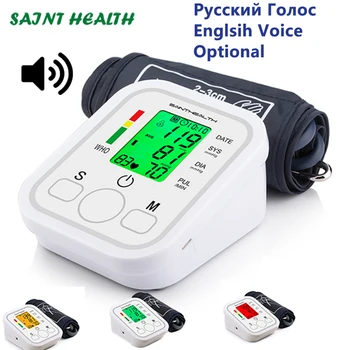 Automatický Monitor Krvného Tlaku Hornej končatiny, Pulz Rozchod Meter BP Srdce Biť Hodnotiť Tonometer Digitálny LCD Sphygmomanometer