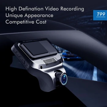 Automobilové DVR Kamera, videorekordér Duálny Objektív Full HD 1080P 170 Stupeň Dash Cam 2.35 Palcový IPS Displej Panel s rozlíšením 720P Zadné Dashcam