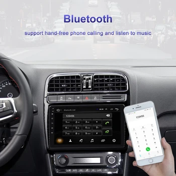 Autorádia GPS Navigácie Multimediálny Prehrávač Pre VW Volkswagen POLO Sedan 2008-2Din Android 9 Auto Stereo Headunit Video