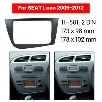 Autorádio Fascia Multimediálne Rám Auta Pre SEAT Leon 2005-2012 Pravého Kolesa Stereo Audio Rámu Facia Panel Výbava Dash Mount Kit