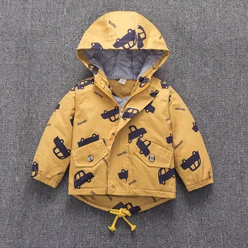 Autá vzore kapucňou baby chlapci bunda zimná jeseň batoľa je kabát deti oblečenie, kvalitné detské oblečenie móda