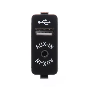 AUX, USB Auto Zásuvky Prepínač + Kábel pre bmw E60 E61 E63 E64 E87 E70 E90 F25