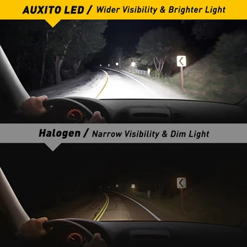 AUXITO 9012 LED Žiarovka H4 Svetlá pre Autá LED Svetlomety H8 H9 H11 HB3 9005 9006 HB4 16000LM 80W 6500K Pre LADA Priora Sedan Šport