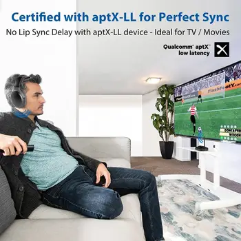 Avantree Aria Pro aptX-HD Hi-Fi, Bluetooth 5.0 Aktívne potlačenie Šumu Slúchadlá, Bezdrôtové Cez Ucho ANC Boom Headset s Mikrofónom