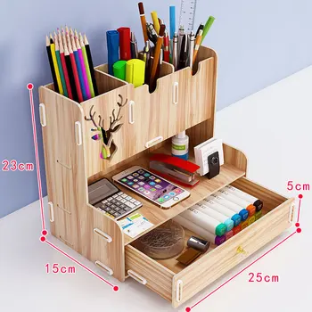 Ayane Kreatívne Pero, ceruzka držiteľa Prijímanie Box Ploche Vzdelávania Penholder v Kancelárii organizátora úložný stojan dodávky dreva