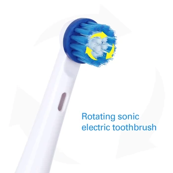AZ-OC2 Rotačné Elektrické zubné Kefky, pre Dospelých s 4 Náhradné Rotačné Hlavy, Batérie Nie Nabíjateľná Ústne Bielenie zubov