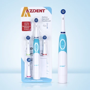 AZ-OC2 Rotačné Elektrické zubné Kefky, pre Dospelých s 4 Náhradné Rotačné Hlavy, Batérie Nie Nabíjateľná Ústne Bielenie zubov