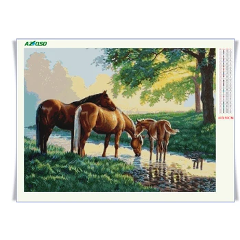 AZQSD Diamond Maľovanie Mozaiky Zvierat Cross Stitch DIY 5D Plné Námestie Vŕtačky Diamantové Výšivky Predaj Kôň Domáce Dekorácie
