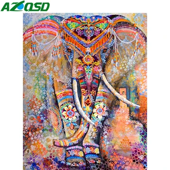 AZQSD Diamond Maľovanie Slon Cross Stitch Plné Námestie/Kolo Vŕtačky Diamantové Výšivky Zvierat Mozaiky Domova Darček Ručne