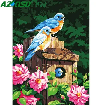 AZQSD Moderných Vtákov Frameless DIY Zvieratá Maľovanie Podľa Čísel Handpainted olejomaľba Na Plátne Jedinečný Dar, Domáce Dekorácie