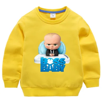 Baby Boy 2020 Dlhé Rukávy Mikiny Šéf Dieťa Hoodies Baby Girl Mikina Deti T-shirt Long Sleeve Deti Topy Pre 1-10Y