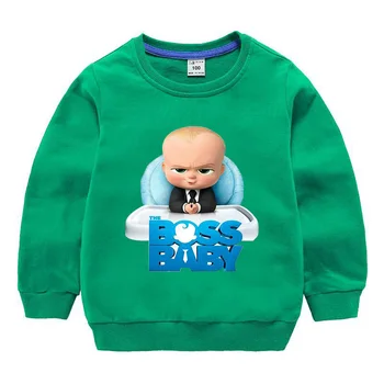 Baby Boy 2020 Dlhé Rukávy Mikiny Šéf Dieťa Hoodies Baby Girl Mikina Deti T-shirt Long Sleeve Deti Topy Pre 1-10Y