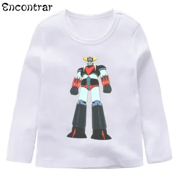 Baby Chlapci/Dievča Anime Grendizer Japonsko Robot Dizajn T Shirt Deti Legrační Karikatúra Deti Topy s Dlhým Rukávom T-Shirt,LKP476