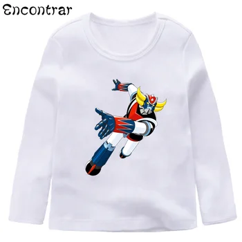 Baby Chlapci/Dievča Anime Grendizer Japonsko Robot Dizajn T Shirt Deti Legrační Karikatúra Deti Topy s Dlhým Rukávom T-Shirt,LKP476