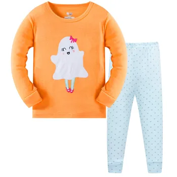 Baby deti Pyžamá Sady Dievčatá ovce cartoon sleepwear bavlna, Dlhý Rukáv odev Sady deti Pyžamá Jeseň Pyžamá
