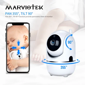 Baby Monitor s Kamerou, Baby Telefón, Kamera, Detekcia Pohybu, Plače, Alarm, obojsmerné Audio, Opatrovateľka, Cam, Domáce Bezpečnostné Kamery, IR