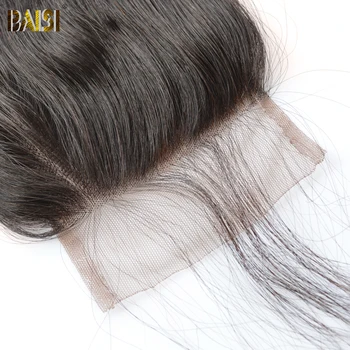 BAISI Vlasy Brazílsky Hlboké Vlny Nespracovaných Panenské Vlasy, Telo Wave 3 Zväzky s Uzáverom Ľudské Vlasy
