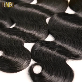 BAISI Vlasy Nespracované Ľudské Vlasy Peruánskej Telo Vlna 10A Surový Panenský predlžovanie Vlasov 4 Zväzky