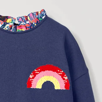 Bambino Nové Winter2-9Years Kvetinové Šaty 2021 Jar Rainbow Oblečenie Detí Dievča Oblečenie s Dlhými Rukávmi, Detský Kostým