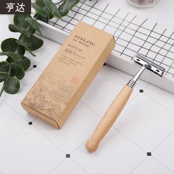 Bambusu, bambus rukoväť, čo hoteli home stay zariadenia staré manuálne jednorazové holiace strojčeky dvojité drevené rukoväť žiletku