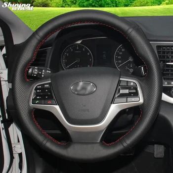 BANNIS Ručne šité Čiernom koženom Volante Vozidla Kryt na Hyundai Elantra 4 2016 2017
