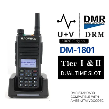 Baofeng DM-1801 Digitálne Walkie Talkie DMR Tier II Dual time slot Tier2 Tier1 DMR Digitálny / Analógový DM-860 Ham Ziskové Rádio