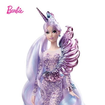 Barbie grécky Mýtické Muse Jednorožec Bohyne Bábika s Jednorožec Headdress a Farebné Vlasy Zberateľskú Bábika Barbie Hračka FJH82