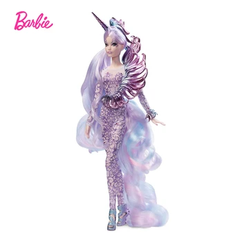 Barbie grécky Mýtické Muse Jednorožec Bohyne Bábika s Jednorožec Headdress a Farebné Vlasy Zberateľskú Bábika Barbie Hračka FJH82