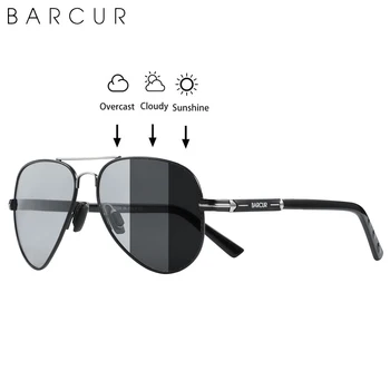 BARCUR Photochromic Polarizované Slnečné okuliare pre Mužov slnečné Okuliare Rybolov, Turistika Okuliare Oculos Gafas De Sol