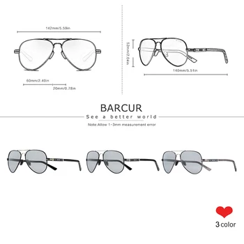 BARCUR Photochromic Polarizované Slnečné okuliare pre Mužov slnečné Okuliare Rybolov, Turistika Okuliare Oculos Gafas De Sol