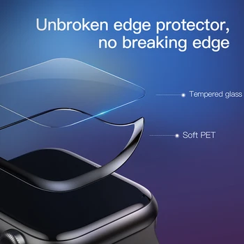 Baseus 0,2 mm, Tenké Ochranné Sklo Pre Apple Hodinky 4 5 6 SE 3D Plné Pokrytie Tvrdeného Skla Pre iWatch 4 3 2 Screen Protector