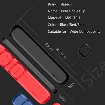 Baseus Magnetické Kábel Organizátor USB Kábel Riadenia Winder Klip pracovnú Stanicu Drôt, Kábel Chránič Kábel Držiak Pre iPhone