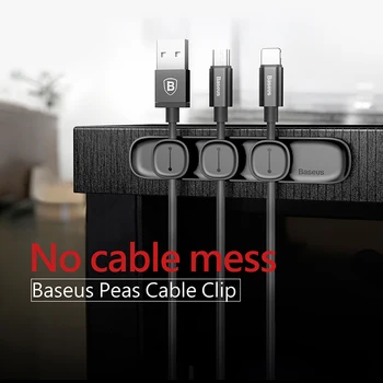 Baseus Magnetické Kábel Organizátor USB Kábel Riadenia Winder Klip pracovnú Stanicu Drôt, Kábel Chránič Kábel Držiak Pre iPhone