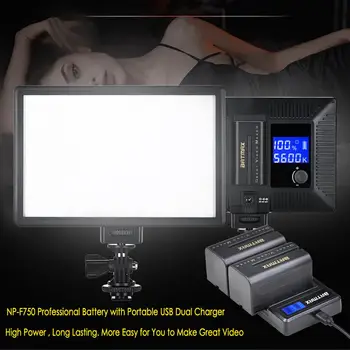 Batmax NP-F750 NP-F770 F750 Batérie+LCD USB Duálna Nabíjačka pre Yongnuo Godox LED Video Svetlo YN300Air II YN300 III YN600 L132T