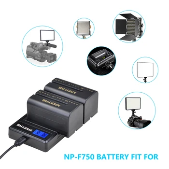 Batmax NP-F750 NP-F770 F750 Batérie+LCD USB Duálna Nabíjačka pre Yongnuo Godox LED Video Svetlo YN300Air II YN300 III YN600 L132T