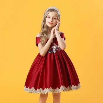 Batoľa Princezná Šaty Dievčatá Zdobiť Veľkonočné Kostým Detský Elegantné Svadobné Šaty, Kvety Deti Oblečenie Narodeninovej Party Vestidos