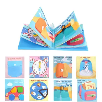 Batoľa Textílie Knihy Montessori Hračka Baby Handričkou Knihy Baby Soft Činnosť Knihy Vzdelávacie Hračka Pre Dieťa, Batoľa, Dieťa Cestovať Hračky