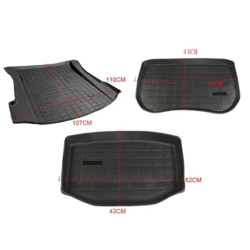 Batožinového priestoru Pred a Nákladu Odolné Mat pre Tesla Model 3 TPE Úprava Pad Auto Príslušenstvo