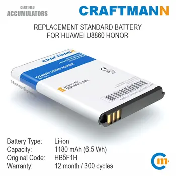 Batériu pre HUAWEI U8860 HONOR (HB5F1H)